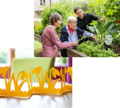 Fotocollage zum Thema Freizeit in der Tagespflege